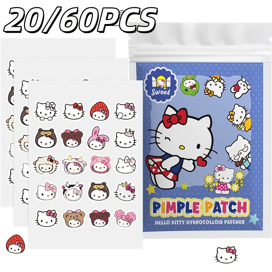 Hydrocolloid Pimple Patch - 20/60PCS Sanrio Hello kitty Cartoon hydrocolloid