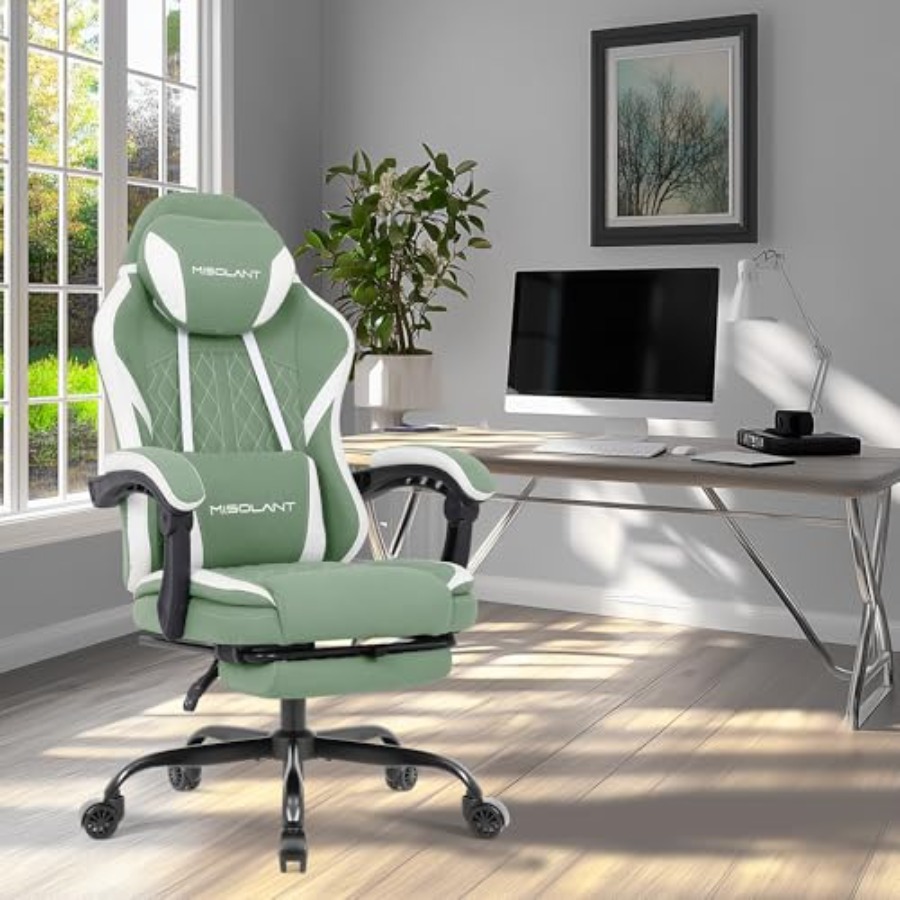 Gaming Chair for Adults, Fabri - Massage 评论和价格