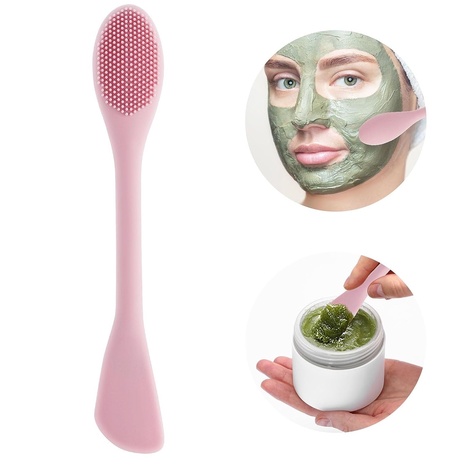 1PC Double Headed Silicone Fac - Silicone Face Scrubber Electric 评论和价格