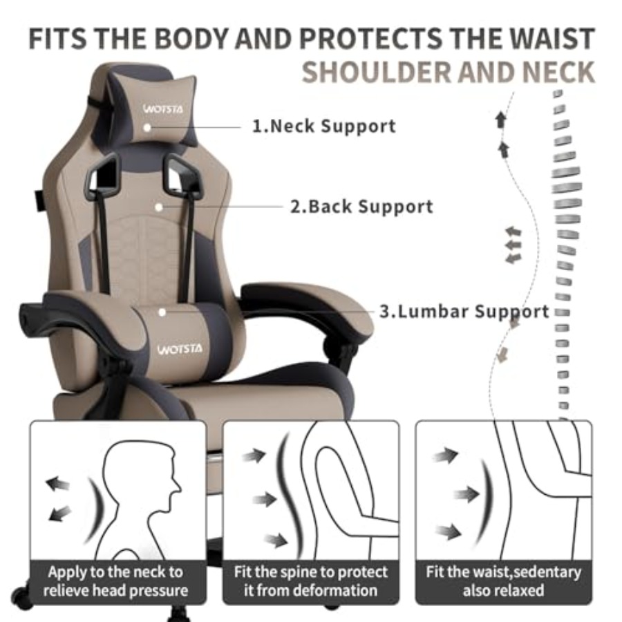 Gaming Chair with Massage, Erg - Massage 评论和价格