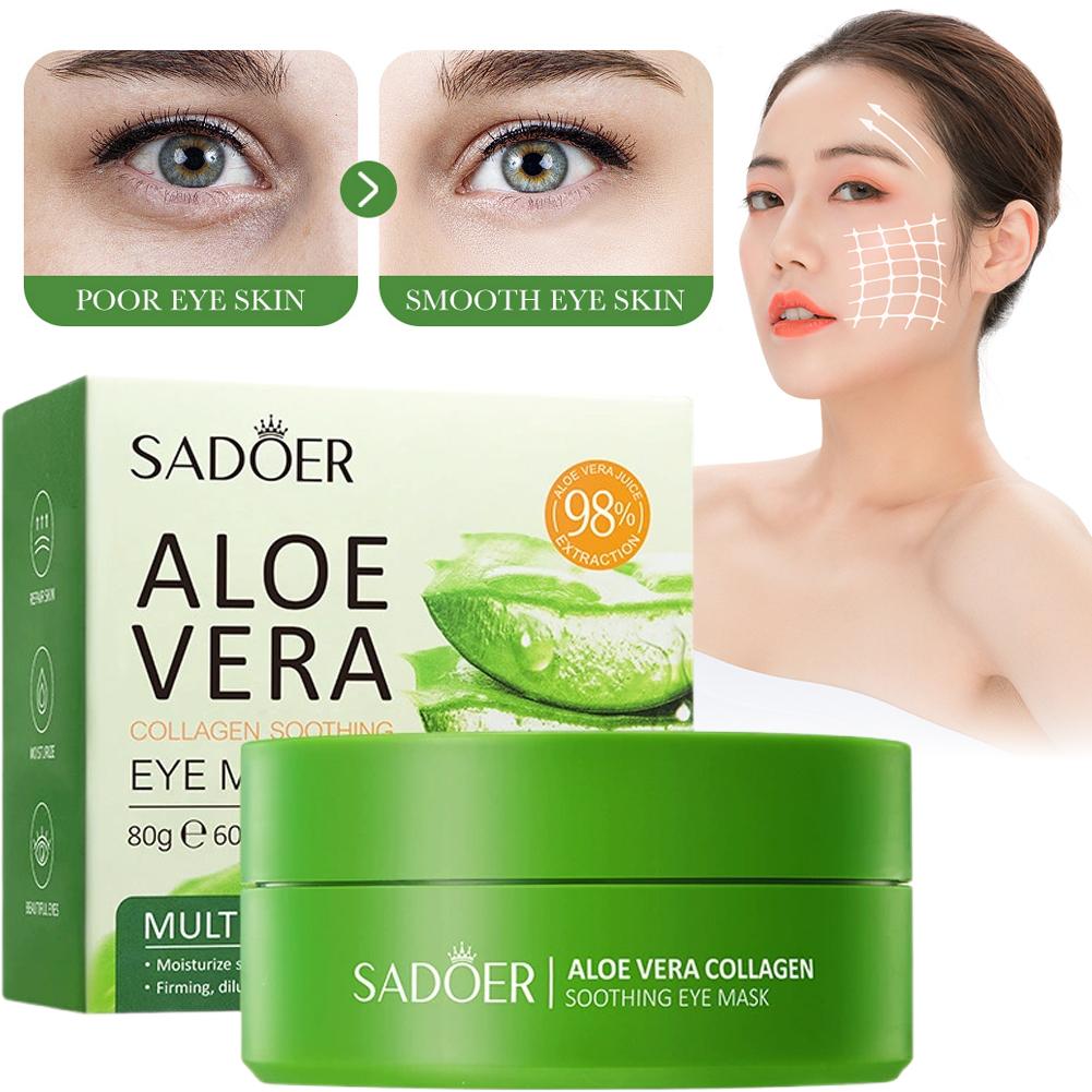 60pcs Aloe Vera Collagen Under - Collagen Under Eye Patches 评论和价格