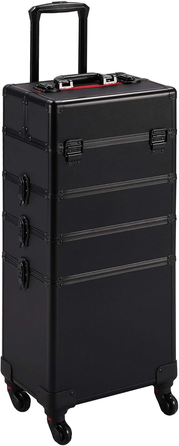 Black 4‑in‑1 Lockable Rolling  - Makeup 评论和价格