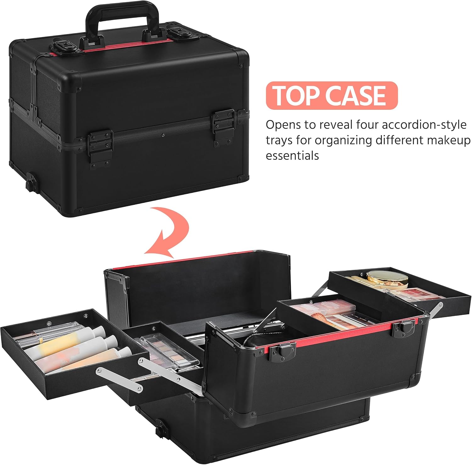 Rolling Makeup Train Case, Cos - Makeup 评论和价格